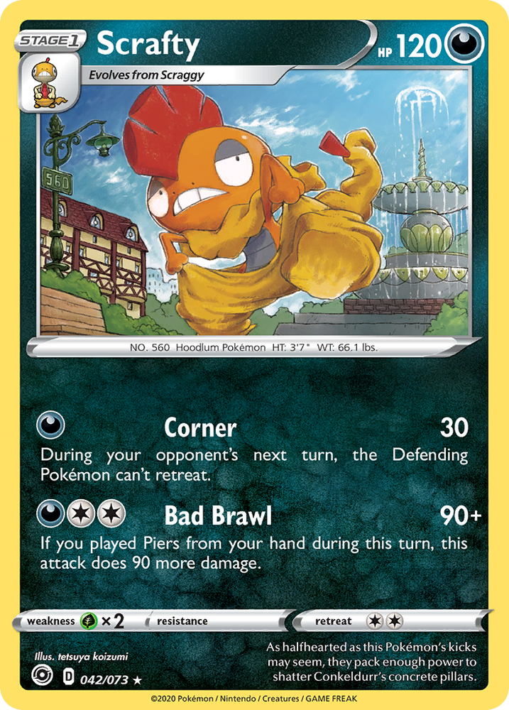 Scrafty (042/073) [Sword & Shield: Champion's Path] Pokémon