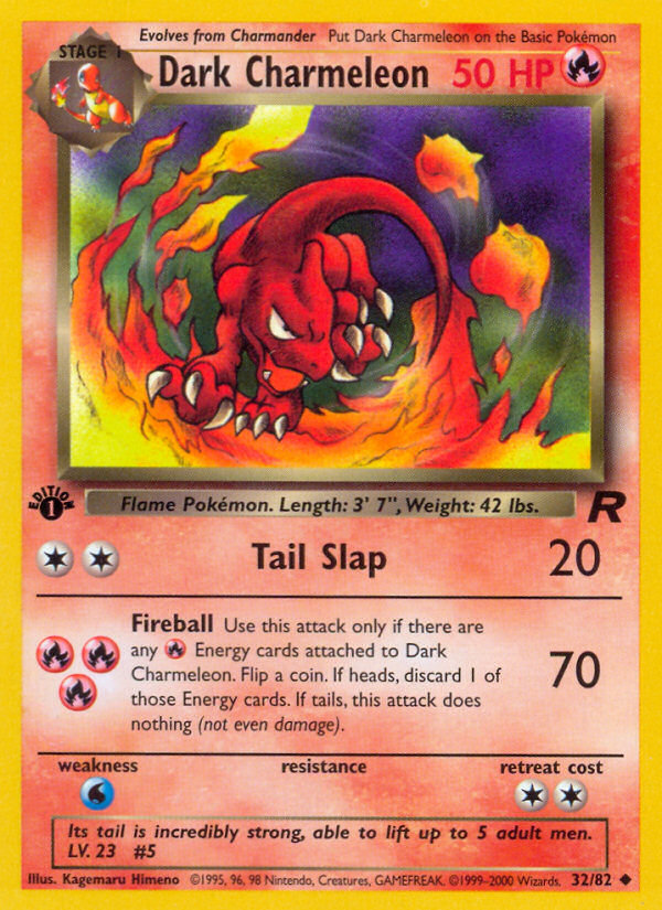 Dark Charmeleon (32/82) [Team Rocket 1st Edition] Pokémon