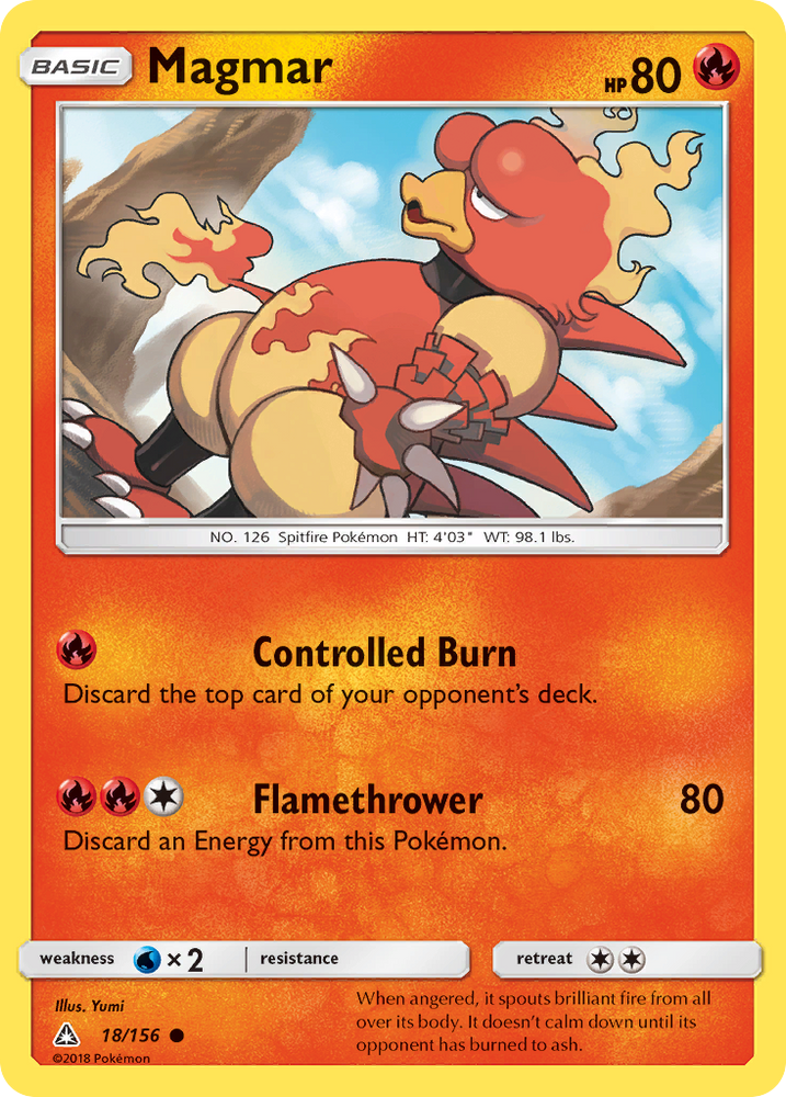 Magmar (18/156) [Sun & Moon: Ultra Prism] Pokémon