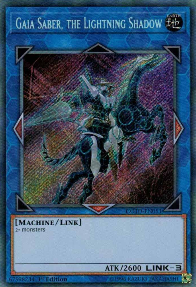 Gaia Saber, the Lightning Shadow [COTD-EN051] Secret Rare Yu-Gi-Oh!