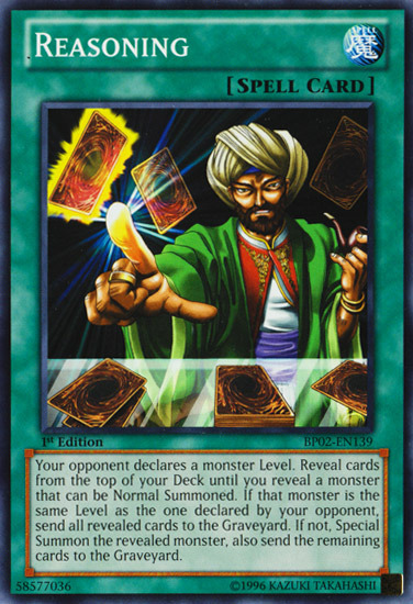Reasoning [BP02-EN139] Mosaic Rare Yu-Gi-Oh!