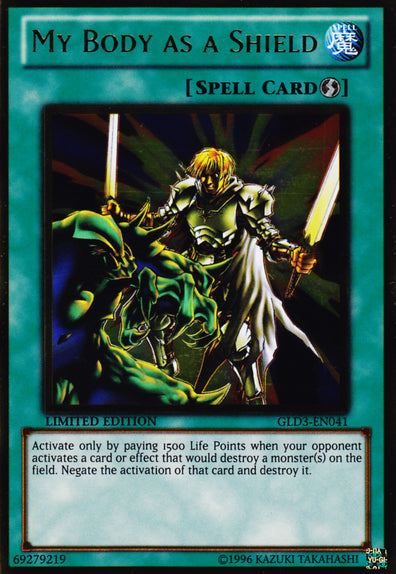 My Body as a Shield [GLD3-EN041] Gold Rare Yu-Gi-Oh!