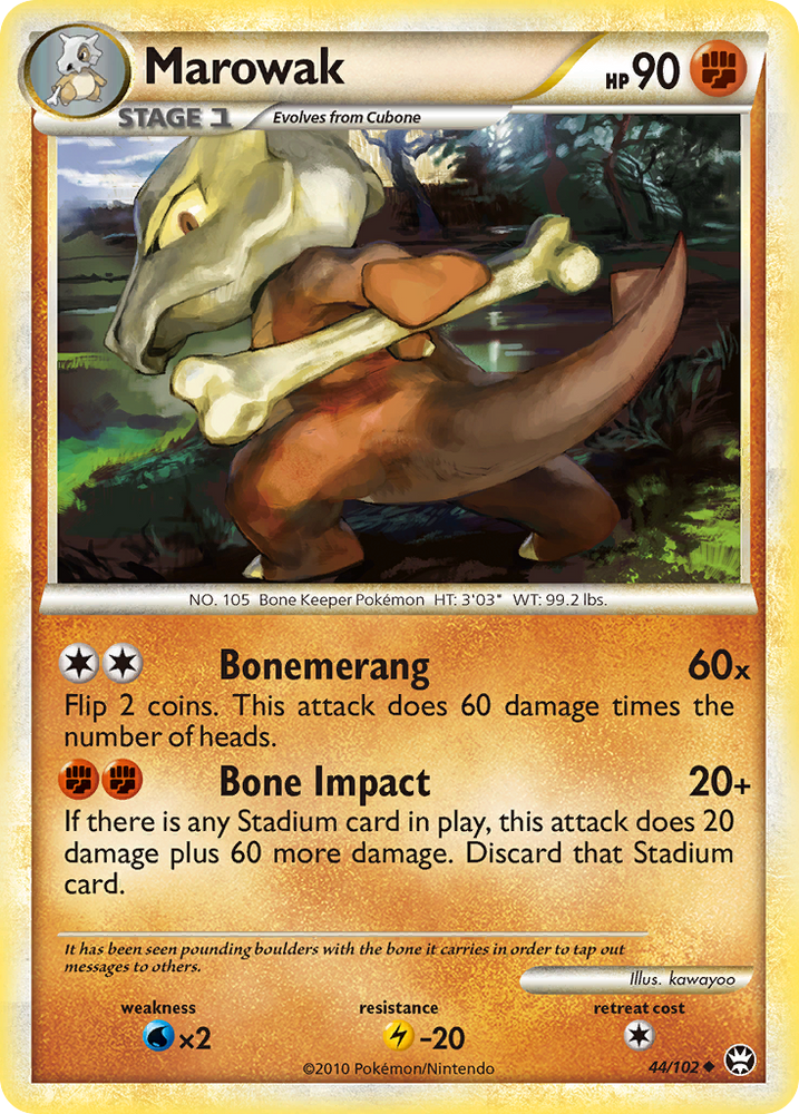 Marowak (44/102) [HeartGold & SoulSilver: Triumphant] Pokémon