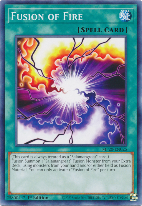 Fusion of Fire [MP20-EN025] Common Yu-Gi-Oh!
