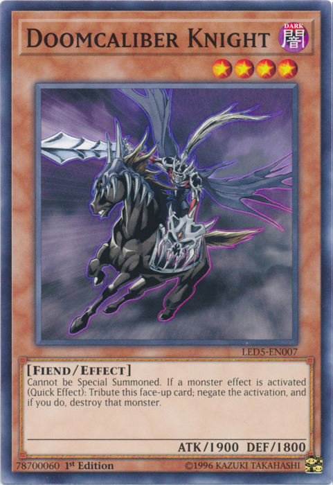 Doomcaliber Knight [LED5-EN007] Common Yu-Gi-Oh!