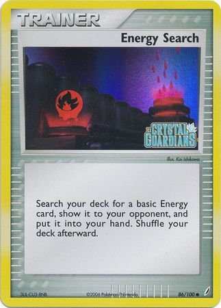 Energy Search (86/100) (Stamped) [EX: Crystal Guardians] Pokémon