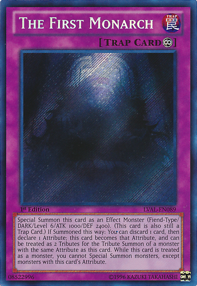 The First Monarch [LVAL-EN089] Secret Rare Yu-Gi-Oh!