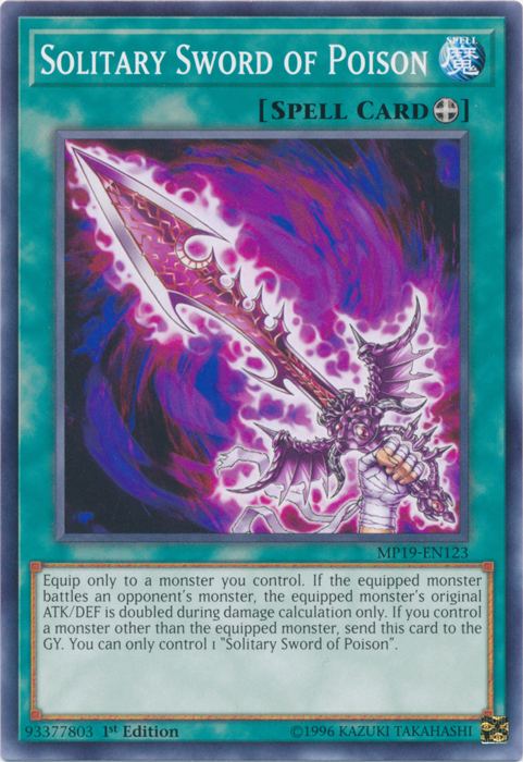 Solitary Sword of Poison [MP19-EN123] Common Yu-Gi-Oh!
