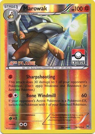 Marowak (78/162) (League Promo 4th Place) [XY: BREAKthrough] Pokémon