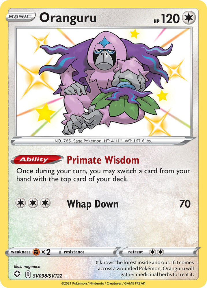 Oranguru (SV098/SV122) [Sword & Shield: Shining Fates] Pokémon