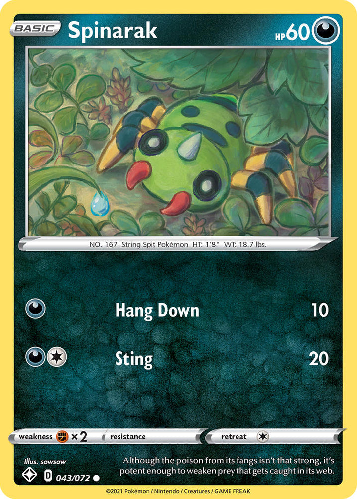 Spinarak (043/072) [Sword & Shield: Shining Fates] Pokémon