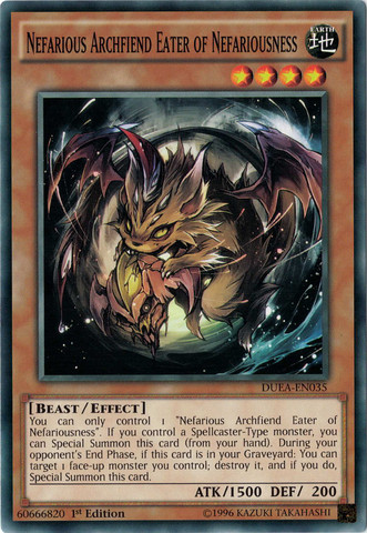 Nefarious Archfiend Eater of Nefariousness [DUEA-EN035] Common Yu-Gi-Oh!