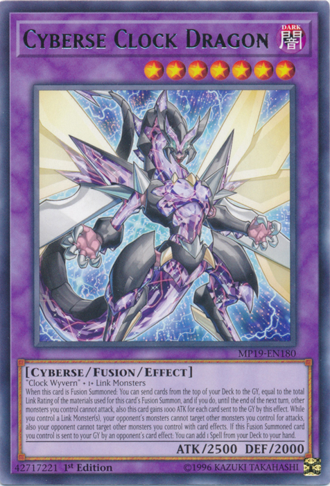 Cyberse Clock Dragon [MP19-EN180] Rare Yu-Gi-Oh!