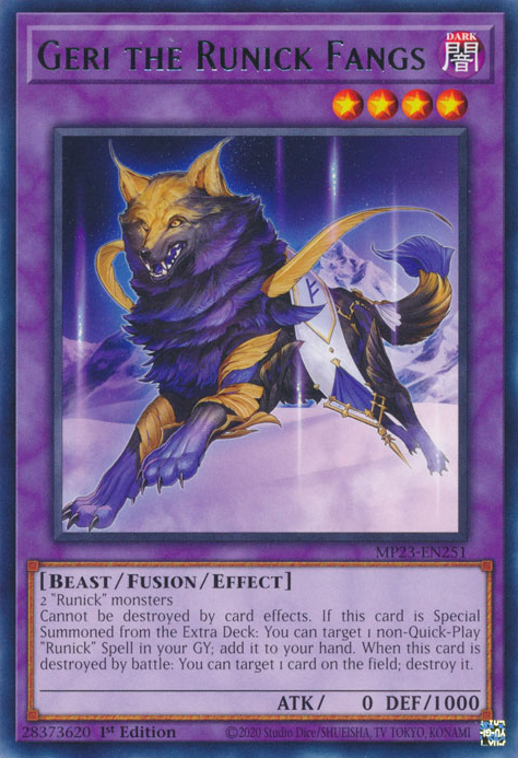 Geri the Runick Fangs [MP23-EN251] Rare Yu-Gi-Oh!
