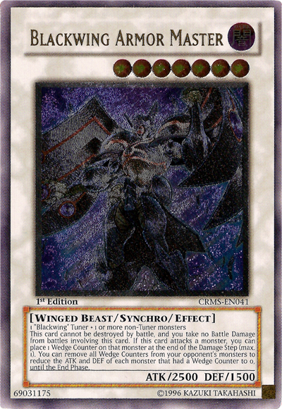 Blackwing Armor Master [CRMS-EN041] Ultimate Rare Yu-Gi-Oh!