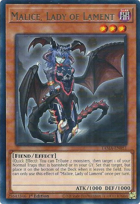 Malice, Lady of Lament [TAMA-EN051] Rare Yu-Gi-Oh!