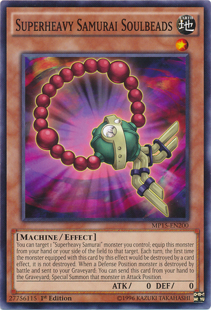 Superheavy Samurai Soulbeads [MP15-EN200] Common Yu-Gi-Oh!