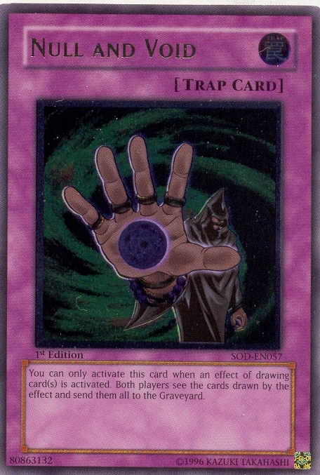 Null and Void [SOD-EN057] Ultimate Rare Yu-Gi-Oh!