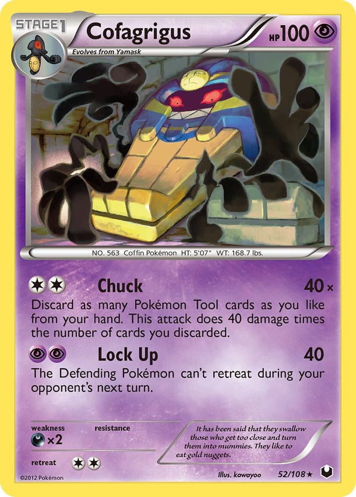 Cofagrigus (52/108) (Cracked Ice Holo) (Theme Deck Exclusive) [Black & White: Dark Explorers] Pokémon