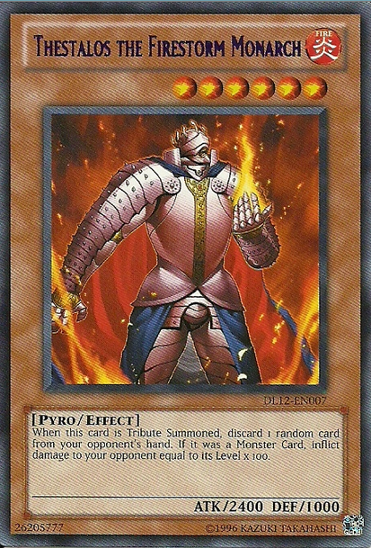 Thestalos the Firestorm Monarch (Purple) [DL12-EN007] Rare Yu-Gi-Oh!