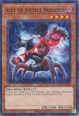 Ally of Justice Nullfier (Duel Terminal) [HAC1-EN080] Common Yu-Gi-Oh!