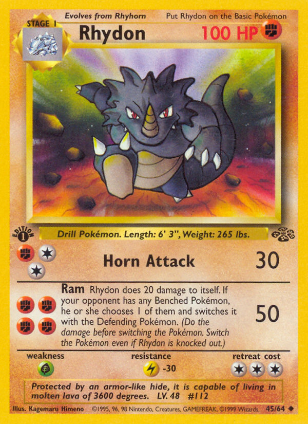 Rhydon (45/64) [Jungle 1st Edition] Pokémon
