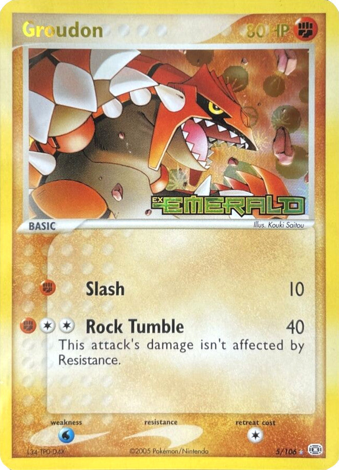 Groudon (5/106) (Stamped) [EX: Emerald] Pokémon
