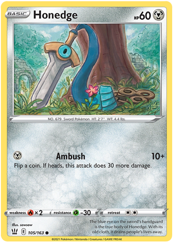 Honedge (105/163) [Sword & Shield: Battle Styles] Pokémon
