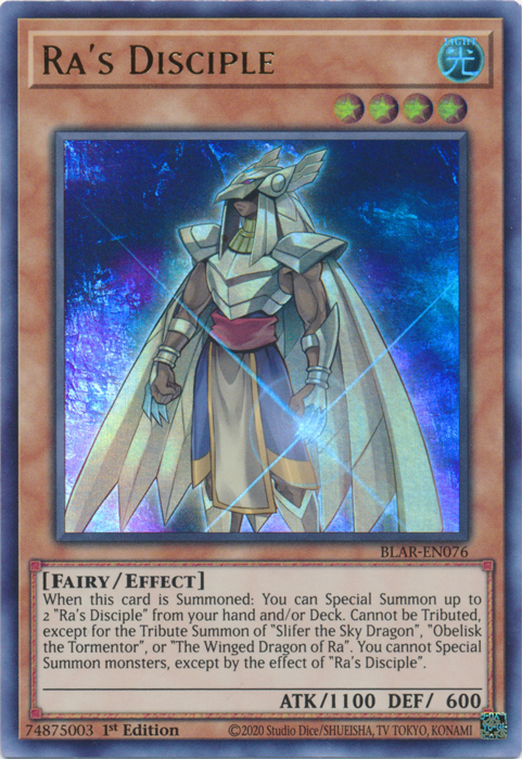Ra's Disciple [BLAR-EN076] Ultra Rare Yu-Gi-Oh!
