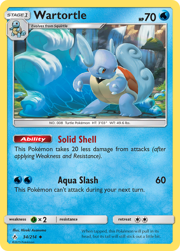 Wartortle (34/214) [Sun & Moon: Unbroken Bonds] Pokémon