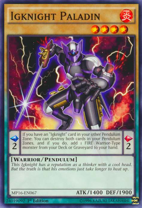 Igknight Paladin [MP16-EN067] Common Yu-Gi-Oh!