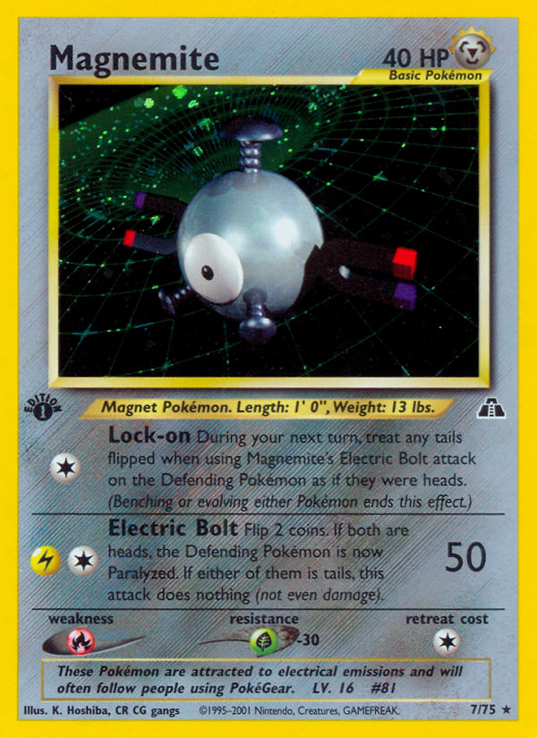 Magnemite (7/75) [Neo Discovery 1st Edition] Pokémon