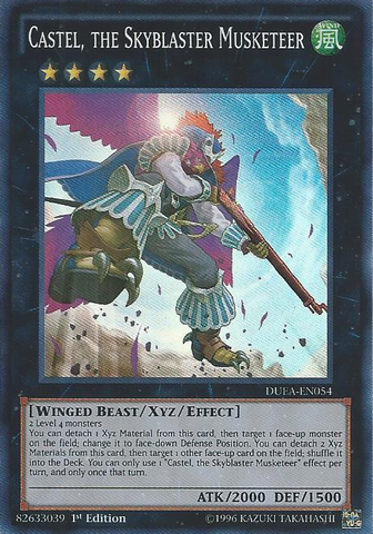 Castel, the Skyblaster Musketeer [DUEA-EN054] Super Rare Yu-Gi-Oh!