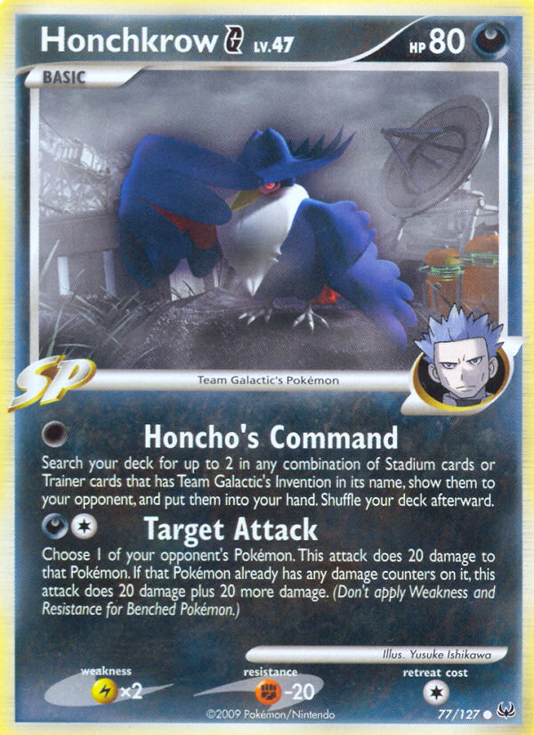 Honchkrow G (77/127) [Platinum: Base Set] Pokémon