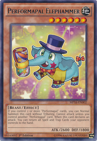 Performapal Elephammer [MP16-EN002] Rare Yu-Gi-Oh!