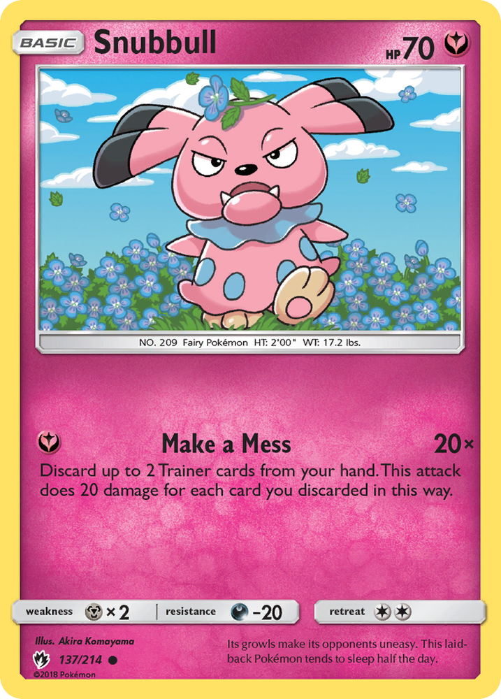 Snubbull (137/214) [Sun & Moon: Lost Thunder] Pokémon