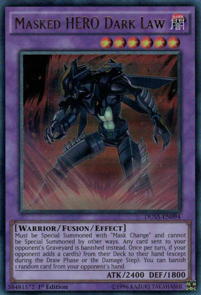 Masked Hero Dark Law [DUSA-EN094] Ultra Rare Yu-Gi-Oh!