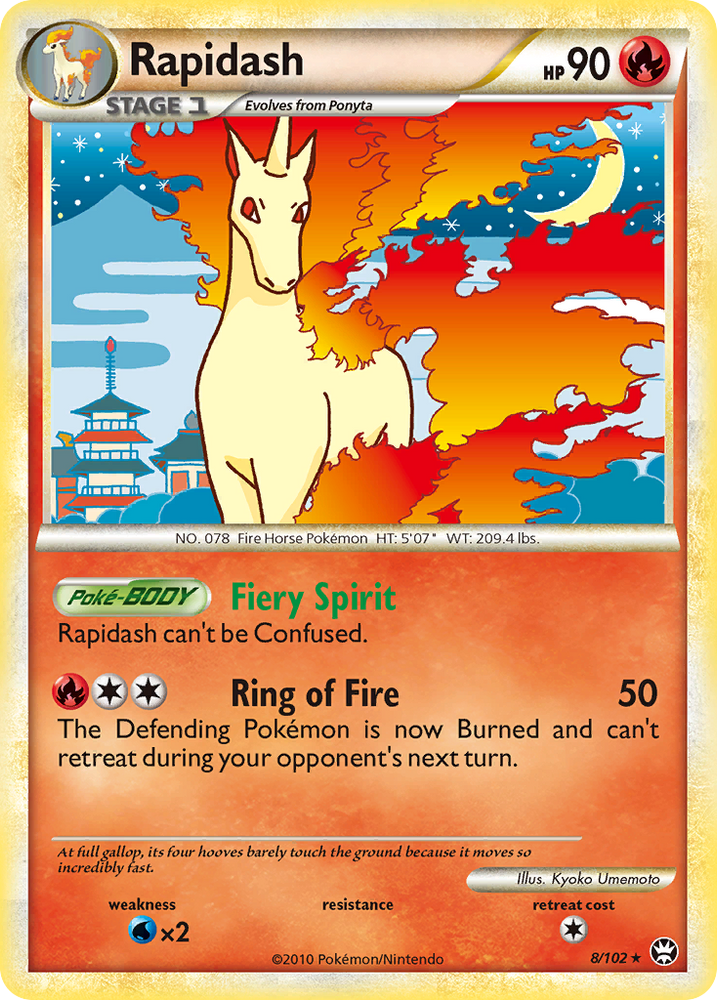 Rapidash (8/102) [HeartGold & SoulSilver: Triumphant] Pokémon