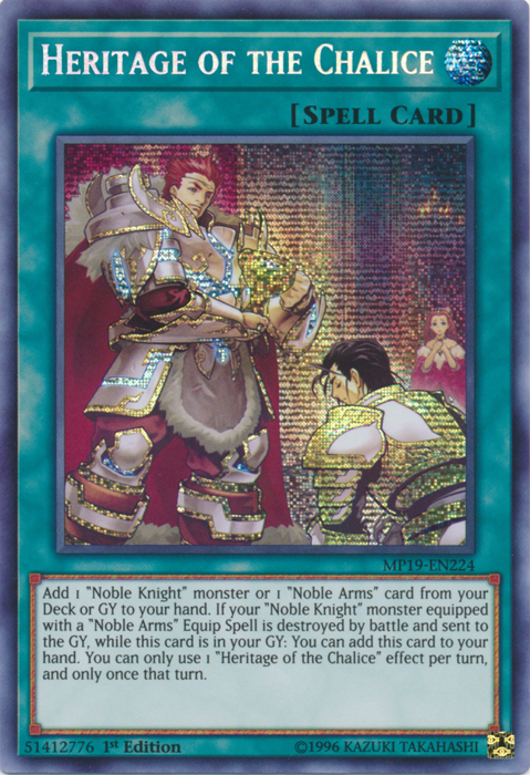 Heritage of the Chalice [MP19-EN224] Prismatic Secret Rare Yu-Gi-Oh!