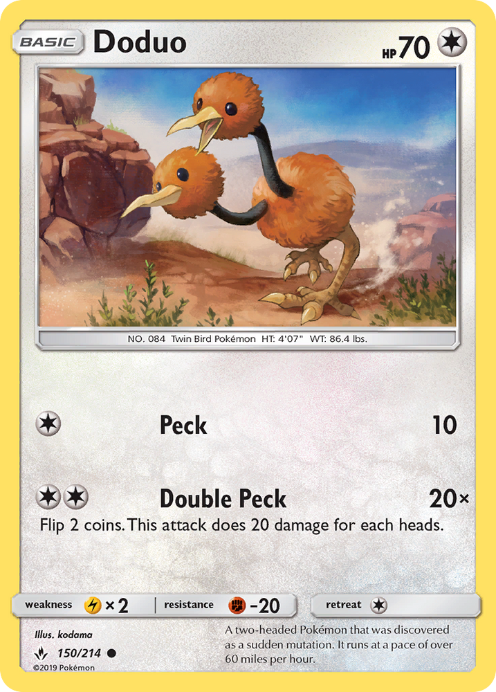 Doduo (150/214) [Sun & Moon: Unbroken Bonds] Pokémon