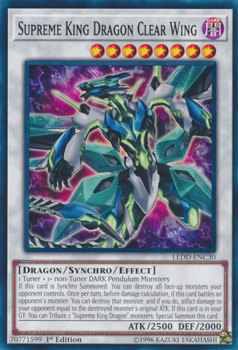 Supreme King Dragon Clear Wing [LEDD-ENC30] Common Yu-Gi-Oh!