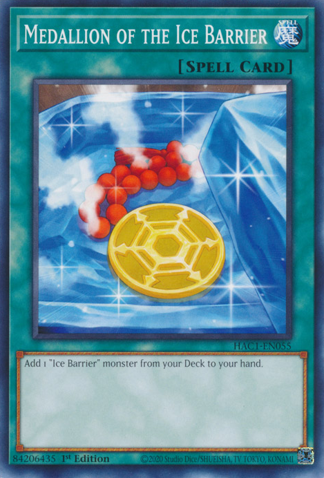 Medallion of the Ice Barrier [HAC1-EN055] Common Yu-Gi-Oh!