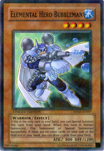 Elemental Hero Bubbleman [MF03-EN007] Parallel Rare Yu-Gi-Oh!