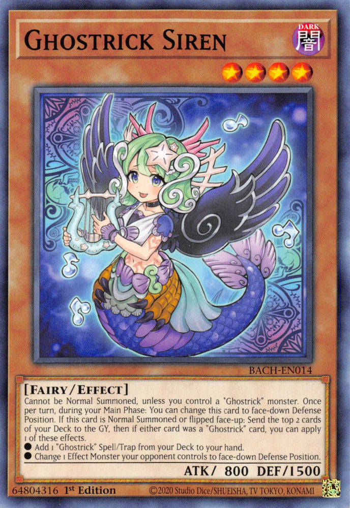 Ghostrick Siren [BACH-EN014] Common Yu-Gi-Oh!