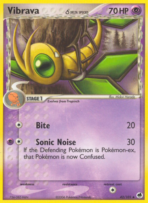 Vibrava (42/101) (Delta Species) [EX: Dragon Frontiers] Pokémon