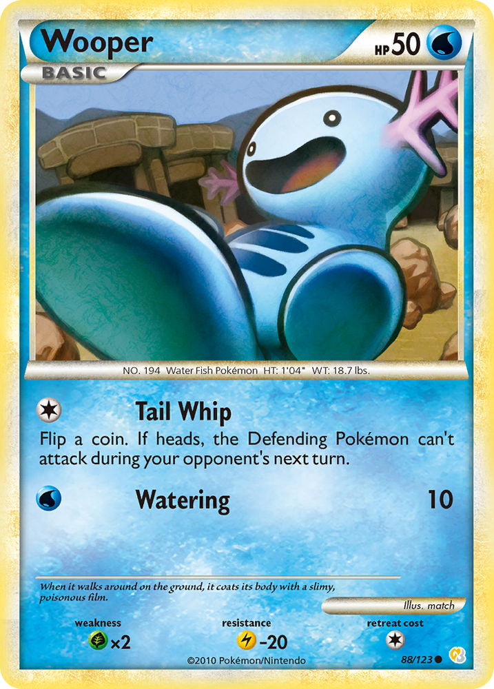 Wooper (88/123) [HeartGold & SoulSilver: Base Set] Pokémon