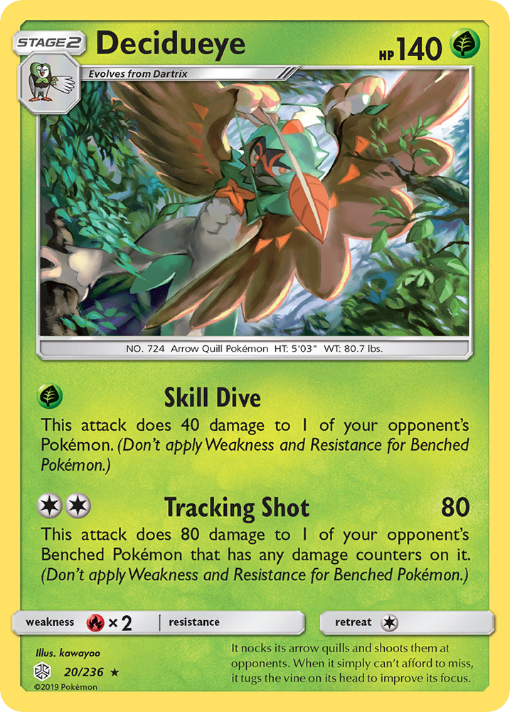 Decidueye (20/236) [Sun & Moon: Cosmic Eclipse] Pokémon