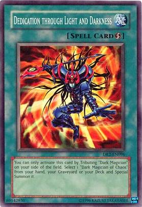 Dedication through Light and Darkness [DR2-EN096] Super Rare Yu-Gi-Oh!