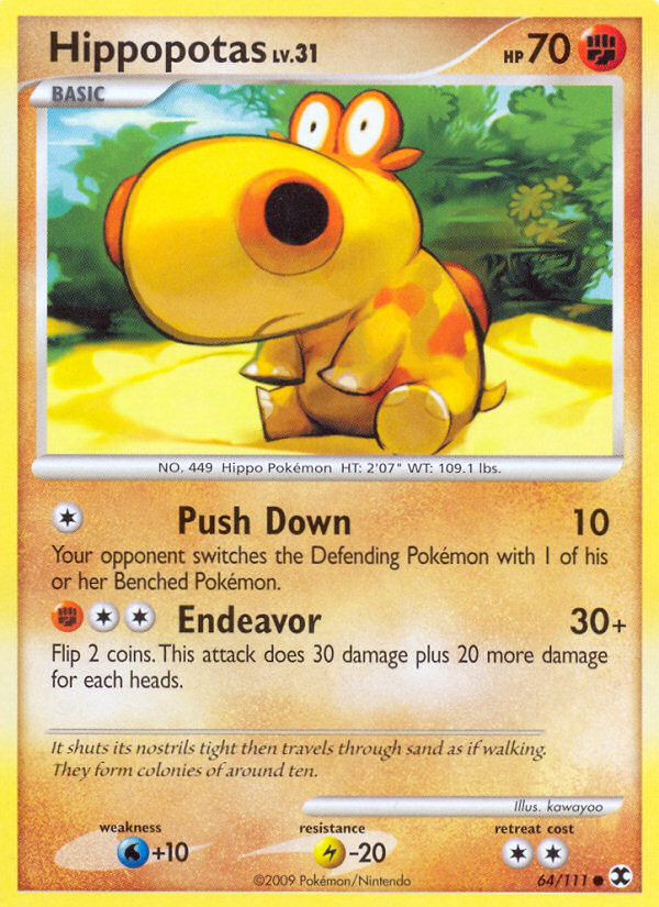 Hippopotas (64/111) [Platinum: Rising Rivals] Pokémon