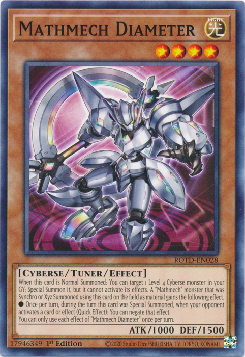 Mathmech Diameter [ROTD-EN028] Common Yu-Gi-Oh!
